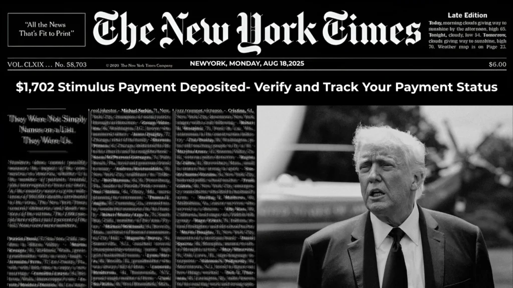 $1,702 Stimulus Payment Deposited